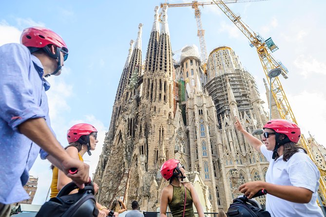 2,5h Barcelona Gaudí Segway Tour - Getting comfortable on a Segway, helmet included