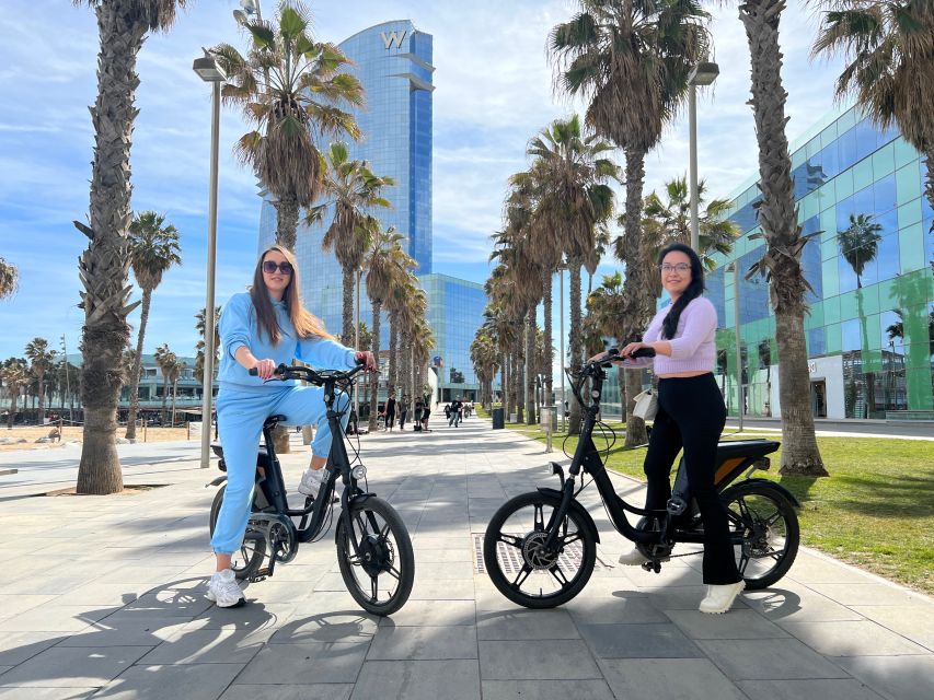 Barcelona: 3-Hour Montjuic Mountain E-Bike Guided Tour - Rolling out along the Barcelona promenade