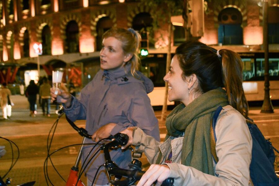 Barcelona Bike Tour by Night with Cava - Eixample and Sant Antoni: getting the city’s rhythm before tapas