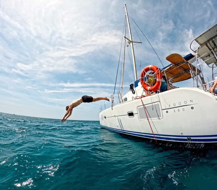 Barcelona: Catamaran Cruise w/ Sailing, Wine, & Tapa - Mediterranean swim time, and how to plan it