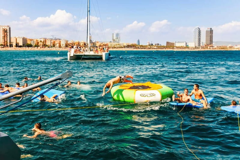 Barcelona: Catamaran Party Cruise with BBQ Meal - Picking the right departure: BBQ vs snacks vs Tardeo live music