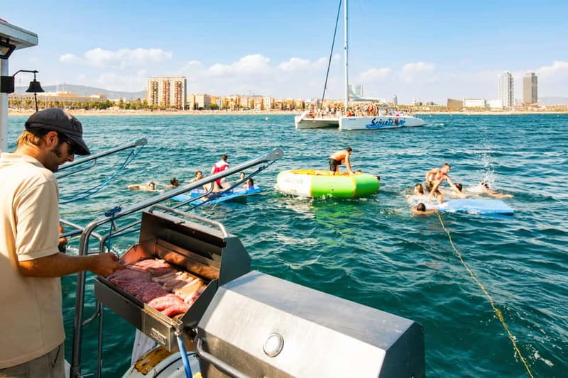 Barcelona: Catamaran Party Cruise with BBQ Meal - Where you board at Port Olímpic, and how not to lose time