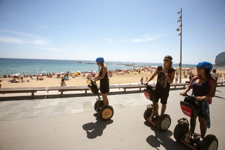 Barcelona: City Highlights Guided Segway Tour - Getting Up to Speed: Helmet Fit and Segway Basics at Carrer del Correu Vell