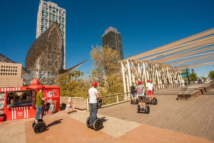 Barcelona: City Highlights Segway Tour - Getting rolling at Jardins de les Tres Xemeneies