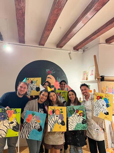 Barcelona: Create your own souvenir! Wine, Paint and Music! - Themes You Can Choose, From Frida to Tarot and Drag