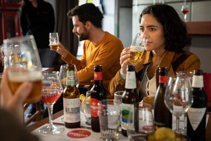 Barcelona: Estrella Damm Old Brewery Tour with Tasting - Entering the Estrella Damm Old Brewery on Rosselló Street