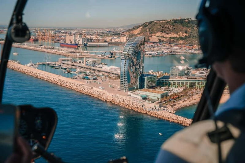 Barcelona: Helicopter Flight, Boat Ride, and Walking Tour - Port Vell to the heliport: seeing the harbor before takeoff