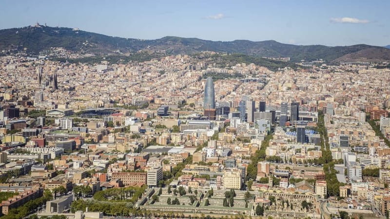 Barcelona: Helicopter Flight over Barcelona's Coastline - The 19th-Century Urban Plan, Seen in a Single Glance