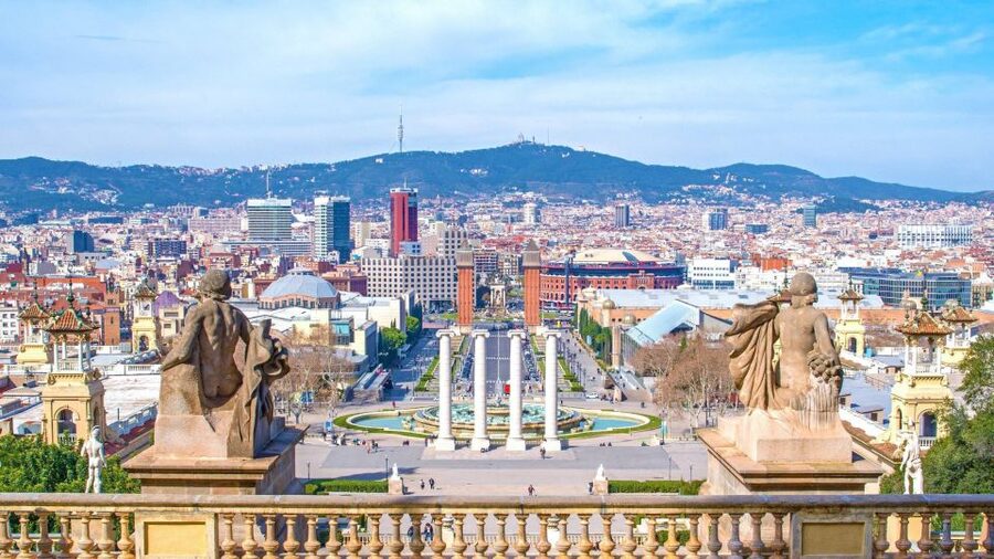 Barcelona Highlights Small Group Half-Day Tour with Pickup - Mirador stops and the 1929-era landmarks on Montjuïc