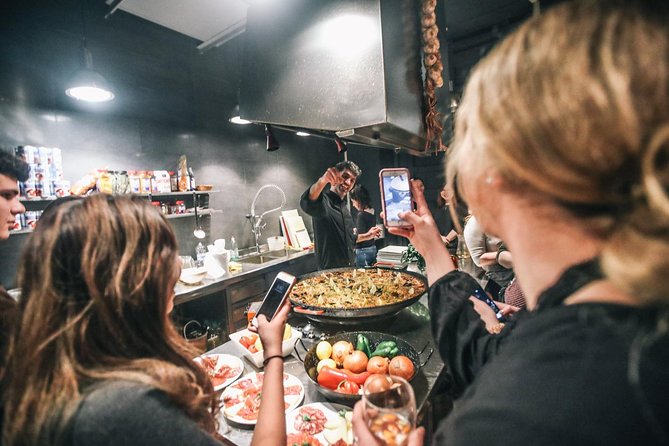 Barcelona Interactive Spanish Cooking Experience - Pintxos and sangria at the open-kitchen cooking school