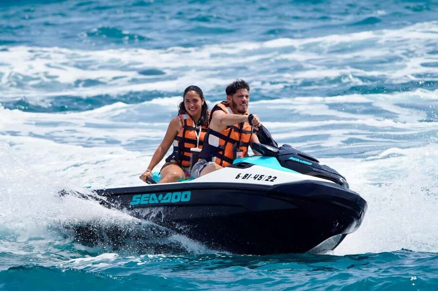 Barcelona: Jet Ski ride 1 or 2 people + instructor included - Your guided jet ski ride, stop-by-stop what you’ll actually do