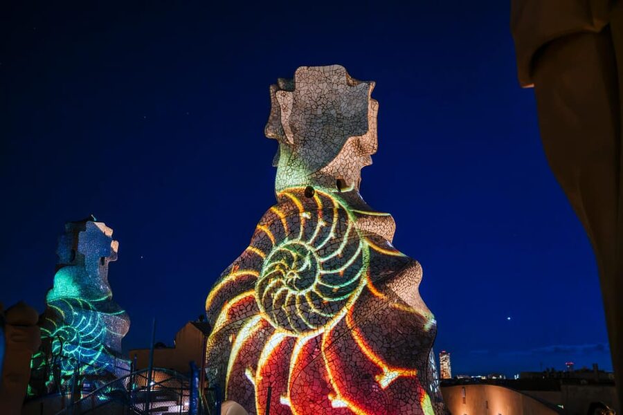 Barcelona: La Pedrera Night Experience - The semi-guided route: patios, apartments, and penthouse stops