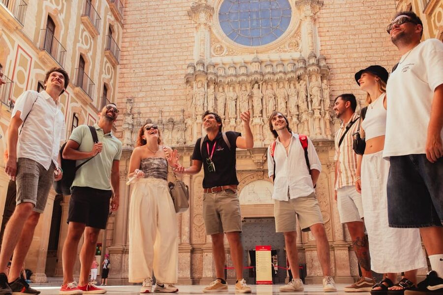 Barcelona: Montserrat with Winery, Lunch, and Train Options - Getting out of Barcelona: bus comfort, size limits, and a quick scenery stop