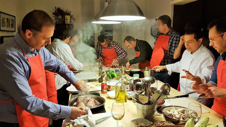 Barcelona: Paella Cooking Workshop and Market Tour - Cooking in a small group, how you actually make paella and dessert
