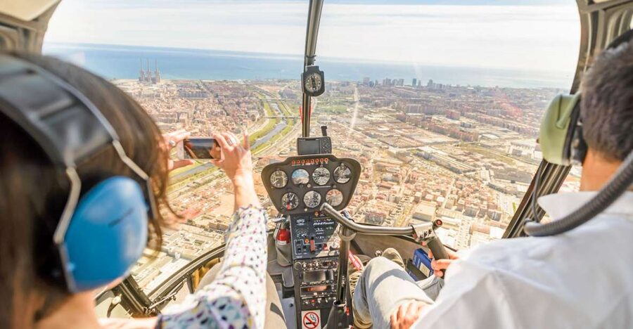 Barcelona: Panoramic Helicopter Flight & Boat Transfer - From the air: what you can recognize in Barcelona’s skyline