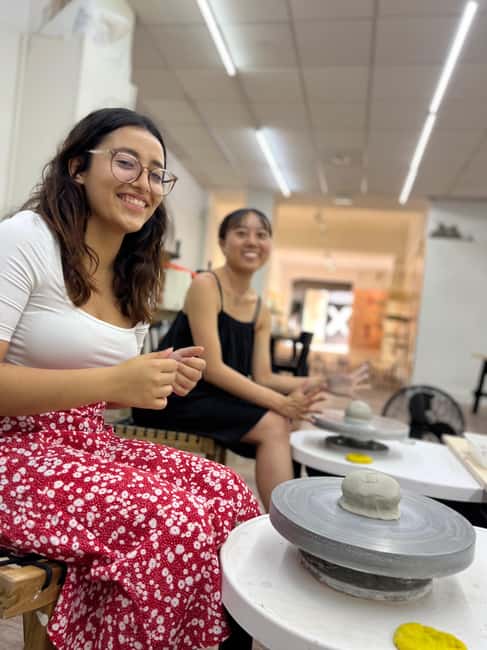 Barcelona: Pottery Wheel Workshop - What you drink and snack on, and the reality of getting messy