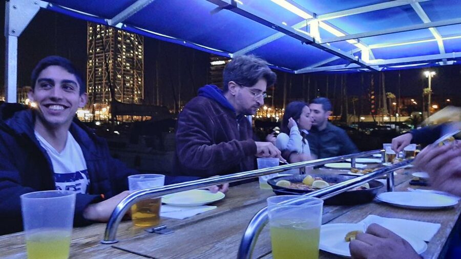 Barcelona: Private Evening Cruise with Dinner and Drinks - Getting started at Olympic Port, dock entrance no. 7