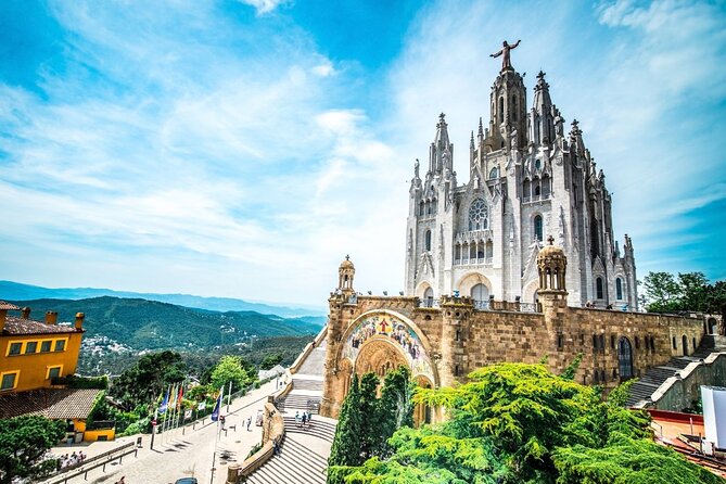 Barcelona Private Tour to Tibidabo Mountain - Temple de Sagrat Cor at the top, a calmer counterpoint