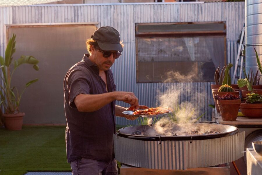 Barcelona: Rooftop Paella Cooking Class with Sangria - The meal you make: bread, olives, tomato salad, and fruit