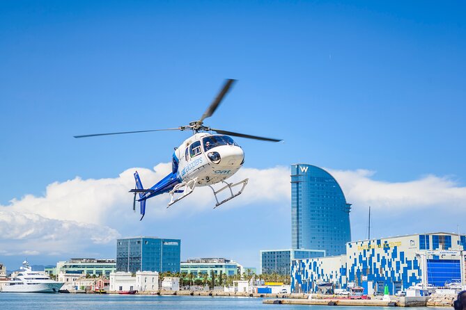 Barcelona's Coastline Helicopter Flight & Heliport Boat Transfer - Meeting at 11:15 am Near the Marina, Then Quick Check-In