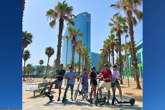 Barcelona Sagrada familia Electric Scooter or E-Bike Tour - Barceloneta coast and Port Olímpic: seeing Barcelona at sea level