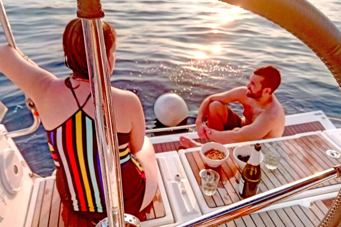 Barcelona Sensational Sunset Tour with Open Bar and Snacks - Vila Olímpica and Olympic Marina: the view that frames Barcelona
