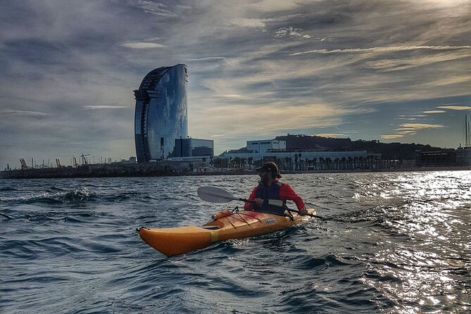 Barcelona Skyline Kayaking Coupled with Delicious Tapas - Olympic Port stretch, turn-back route, and that big-photo feeling