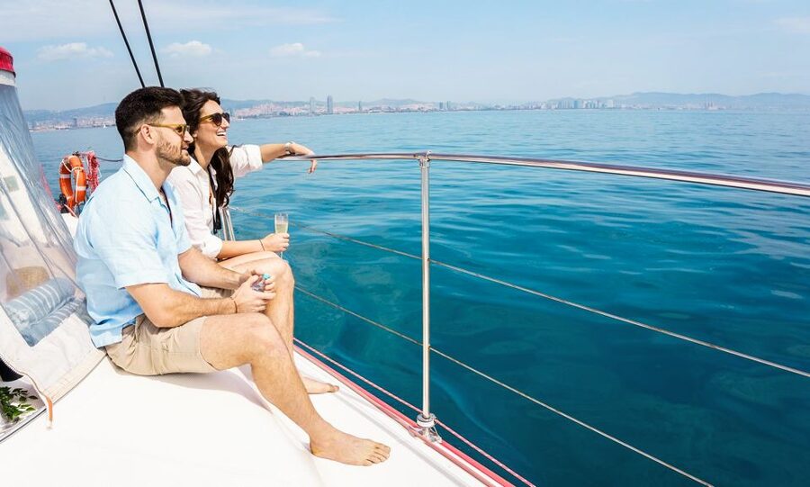 Barcelona: Sunset or Day Catamaran Cruise with Tapa & Drink - Crew and vibe: fun, friendly, and safety-minded