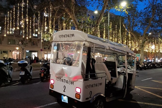 Christmas Lights Tour of Barcelona in Private Eco Tuk Tuk - Passeig de Gracia: the Christmas lights boulevard you came for