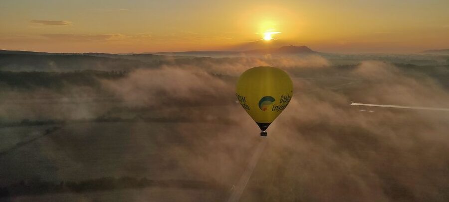 Costa Brava: Hot Air Balloon Flight - After landing: cava, almond cake, GPS route, and the photo magnet