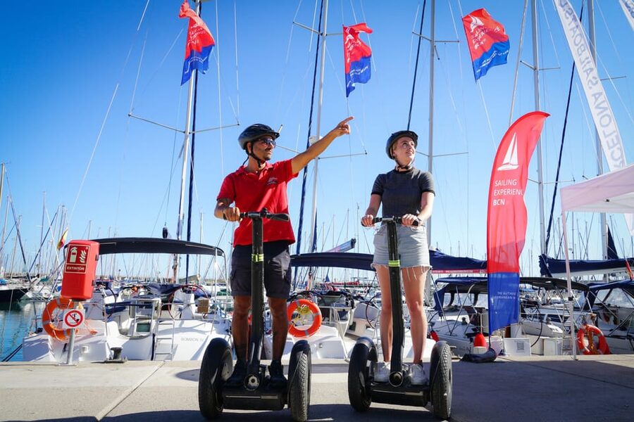 Discover Barcelona with a Guided Segway Tour - Port Olimpic and the Torre Mapfre plus Hotel Arts views