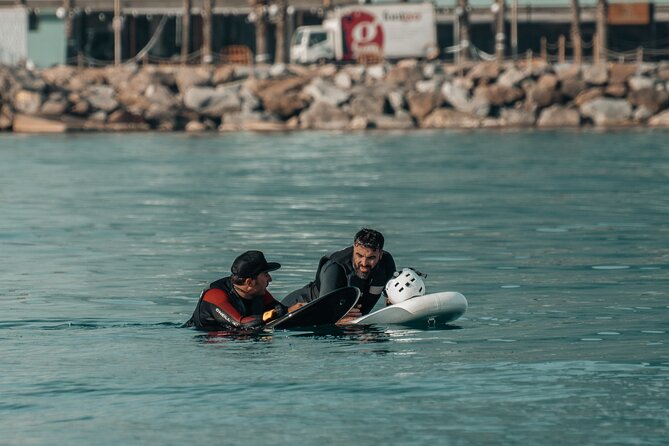 eFoil Fliteboard Experience Barcelona - The ride itself: gliding over Port Olimpic water on a quiet electric board