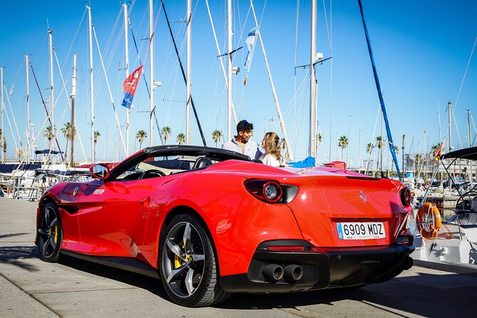 Ferrari Car Driving & Sailing Experience Barcelona - From Port Olimpic to a red Ferrari California