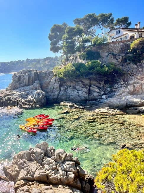 From Barcelona: Costa Brava Kayak & Snorkel Tour with Picnic - Platja d’Aro Kayak Time: 4 Hours of Coves, Caves, and Paddling Work