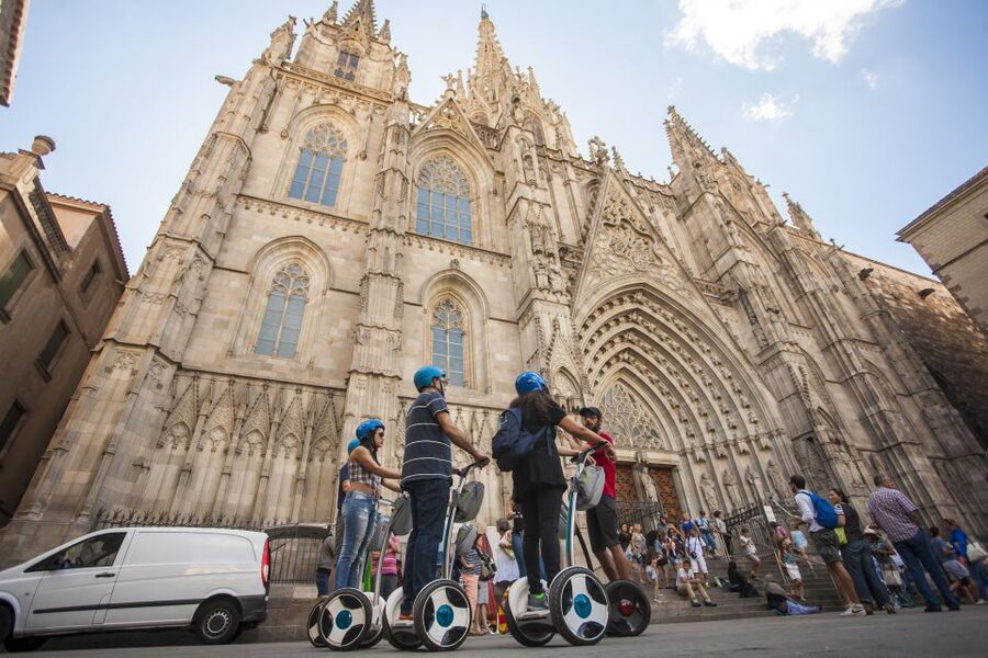 Gaudi's Barcelona 2-Hour Segway Tour with a Live Guide - Safety briefing at Plaça dels Traginers: the part that makes the tour work