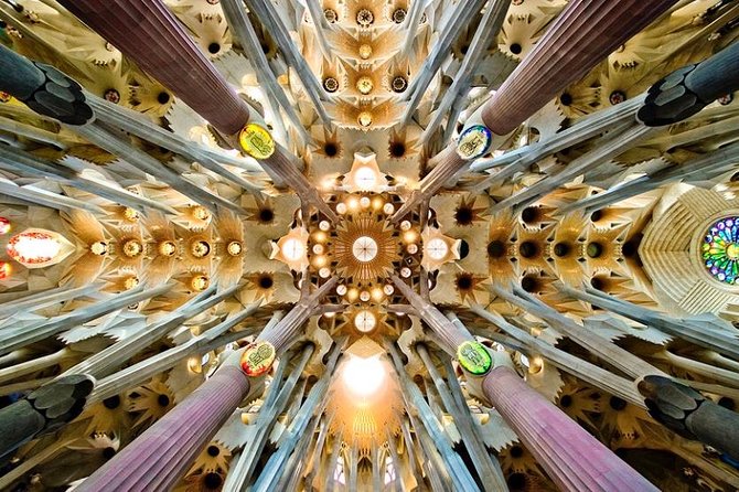 Golden Hour in Gaudi's Sagrada Familia with expert Guide - Stained Glass and Photo Timing During Golden Hour Light