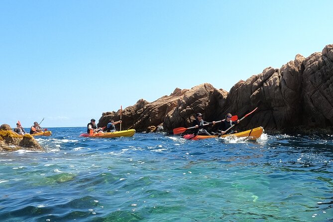 Guided Kayak & Snorkel tour to Costa Brava: Small Group and Lunch - On the water: kayaking in coves and small caves
