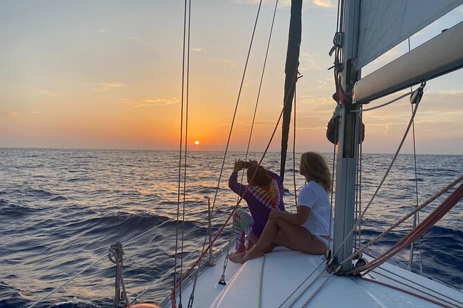Private Sailboat Ride at Sunset from Sitges - Onboard vibe: music, drinks, snacks, and Toni at the helm