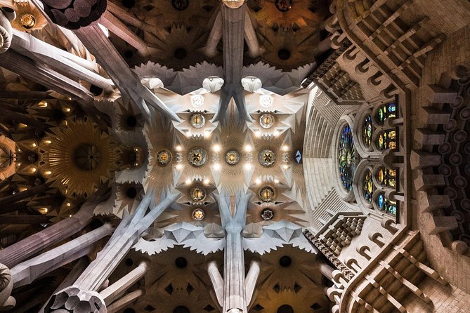Sagrada Familia Skip the Line Tour Optional Small Group - Inside the basilica: stained glass color and structure you can feel
