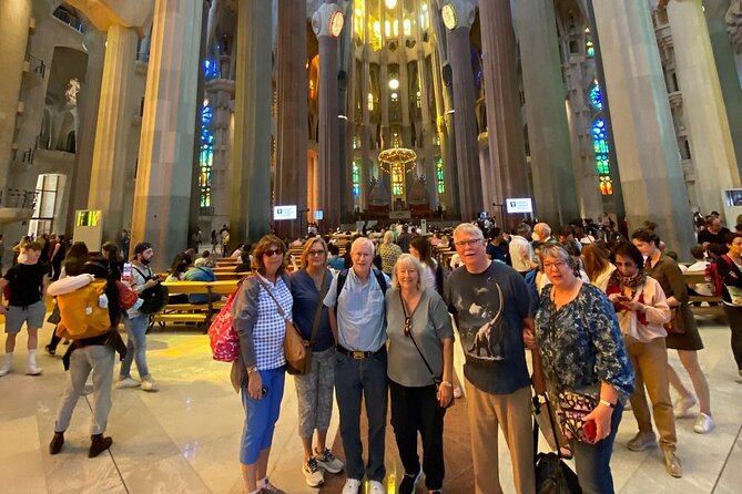Semi-Private Barcelona Tour Gothic, Sagrada Familia & Park Guell - Sagrada Família inside time is where the guide makes it click