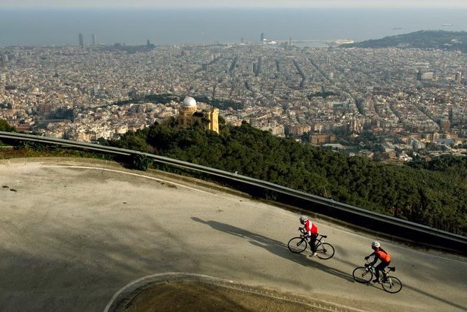 The hills around Barcelona by roadbike, private tour. Pick up/drop off included. - Tibidabo Is the Center of This Half-Day Ride
