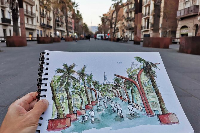Workshop to learn Drawing and Watercolor in charming places - When music and Barcelona energy meet your art